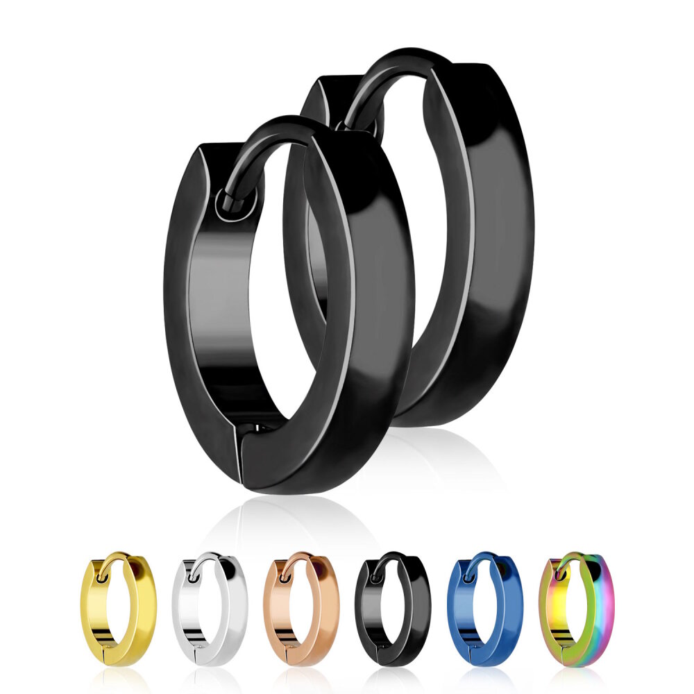 CREOLEN in 5 FARBEN (Schwarz, Roségold, Silber, Gold, Regenbogen) SET