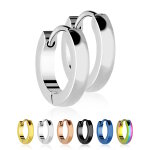 Edelstahl Creolen Ohrringe - Bunt - Schmal [03.] - silber