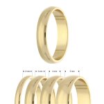 Ring - 925 Silber - Gl&auml;nzend - 4 Breiten - Gold