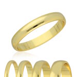 Ring - 925 Silber - Glänzend - 4 Breiten - Gold