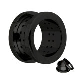 Flesh Tunnel - Stahl - Schwarz - Atmungsaktiv 20 mm