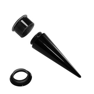 Tunnel Dehner - 2 in 1 - Schwarz 13 mm