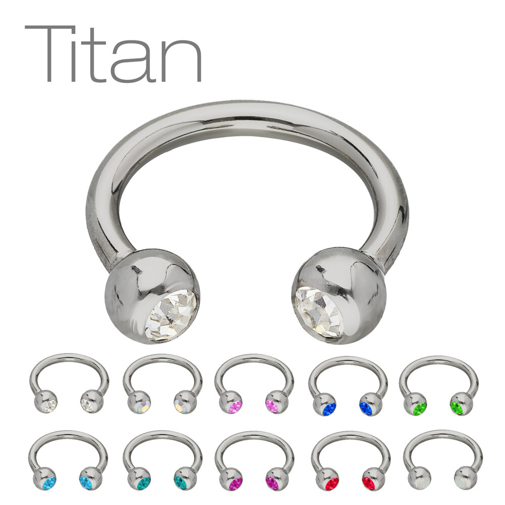 Hufeisen Segmentring Spirale Ring Großhandel 10-100 TITAN Piercing Mix Paket 