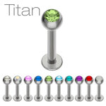 Piercing Labret - Titan - Silber - Kristall