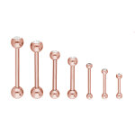 Piercing Stab - Stahl - Rosegold - 1 Kristall