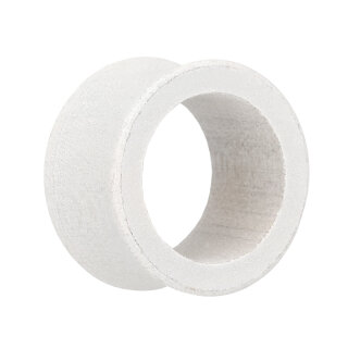 Holz Flesh Tunnel - Weiss 20 mm