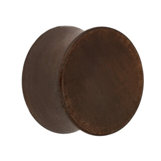 Holz Ohr Plug - Dunkelbraun 10 mm