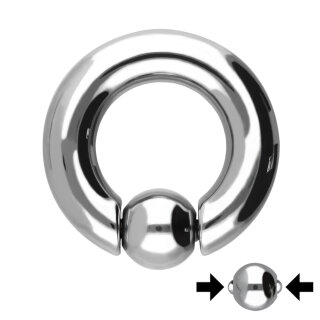 Piercing Klemmring - Stahl - Silber - Spring Ball Clip In