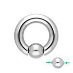 Piercing Klemmring - Stahl - Silber - Spring Ball Clip In