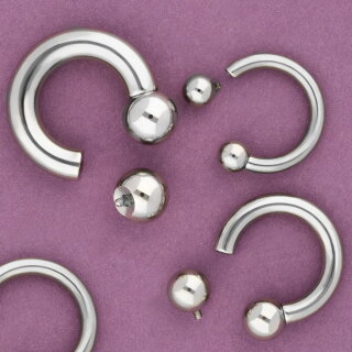 Treuheld® Schwarzes Hufeisen-Piercing – 1,0 Mm Stärke, 4 Größen, Aus Nickelfreiem Chirurgenstahl