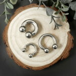 Piercing Hufeisen - Stahl - Silber - Innnengewinde