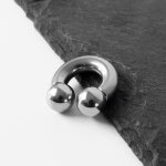 Piercing Hufeisen - Stahl - Silber - Innnengewinde