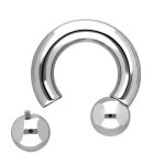 Piercing Hufeisen - Stahl - Silber - Innnengewinde