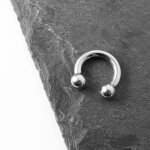 Piercing Hufeisen - Stahl - Silber - Innnengewinde