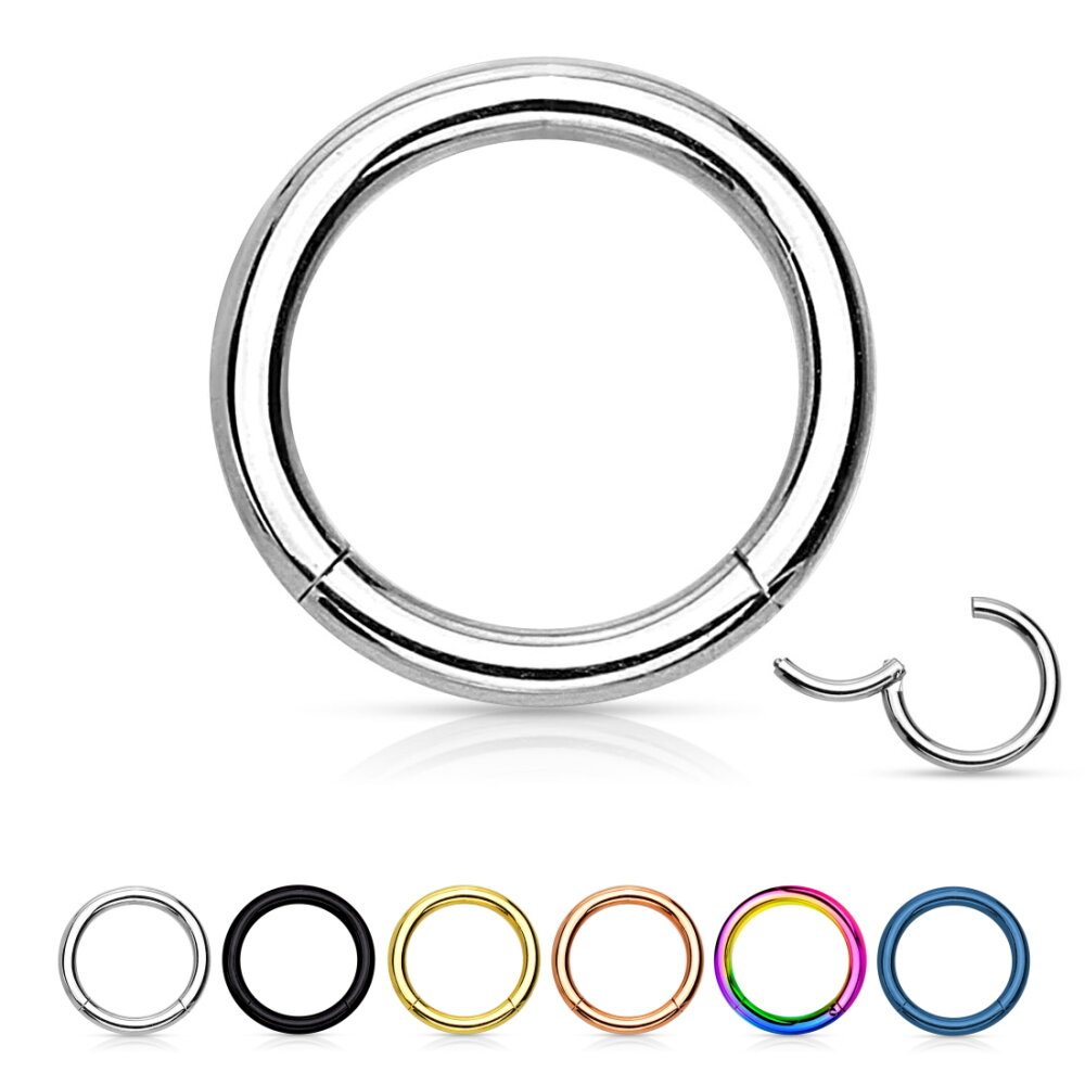 Farb- und Größenauswahl PIERCINGLINE Chirurgenstahl Segmentring Clicker Ketten-Design Piercing Ohr Helix Conch Ring 