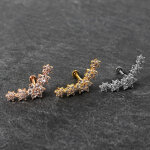 Piercing Labret - Blumen - Kristalle