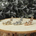 Piercing Labret - Blumen - Kristalle