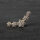Piercing Labret - Blumen - Kristalle