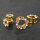 Flesh Tunnel - Stahl - Gold - Blumen