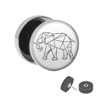 Motiv Fake Plug - Elefant - Weiß