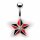 Piercing Banane - Stern - Schwarz-Rot