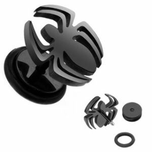 Fake Plug - Spinne - Schwarz