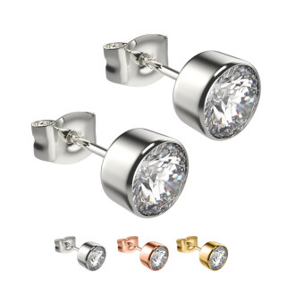 Max Palmer - 925 Silber - Ohrstecker mit Swarovski Kristall