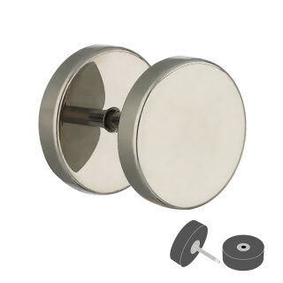Piercing Fake Plug - Titan - Silber
