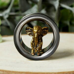 Flesh Tunnel - Stahl - Silber - Elefant - 3D