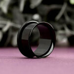Single Flare Flesh Tunnel - Stahl - Schwarz