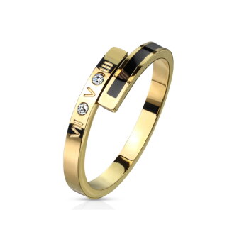 Ring - Gold - Kristalle - Römische Zahlen