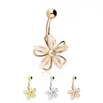 Piercing Banane Blume Weiß