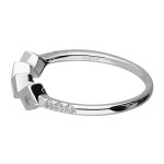 Ring - 925 Silber - Eckige Kristalle