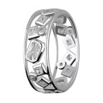 Ring - 925 Silber - Kristalle - Geometrisch