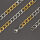Kette - Edelstahl - Panzerkette - Gold-Silber