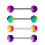 Piercing Stab - Stahl - Gummi - Zweifarbig