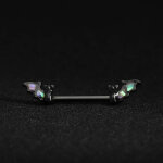 Brustpiercing - Stahl - Schwarz - Fledermaus