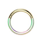 Segmentring Piercing - Klicker - Segmentklicker - Titan - Hologramm - Gold