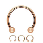 Piercing Hufeisen mit Kugel - Rosegold