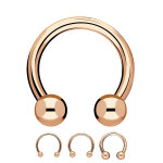 Piercing Hufeisen mit Kugel - Rosegold