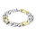 Armband - Figarokette - Silber-Gold