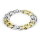 Armband - Panzerkette - Silber-Gold