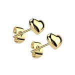 Edelstahl Ohrstecker - Herz