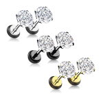 Piercing Fake Plug - Stahl - Kristall