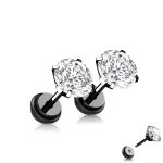 Piercing Fake Plug - Stahl - Kristall