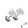 Piercing Fake Plug - Stahl - Kristall