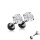 Piercing Fake Plug - Stahl - Kristall