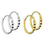 Creolen Ohrringe - 925 Silber - Kugeln
