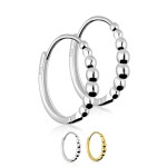 Creolen Ohrringe - 925 Silber - Kugeln
