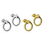 Ohrstecker - 925 Silber - Ring - Knoten